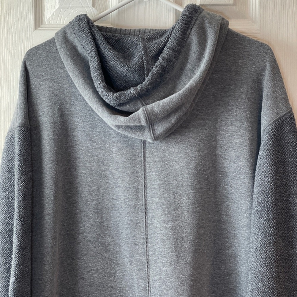 Aerie Hoodie Women XS Gray Mixed Texture Boucle Oversized Pullover Soft Cozy - Picture 7 of 15